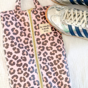 Sacs à chaussures léopard rose